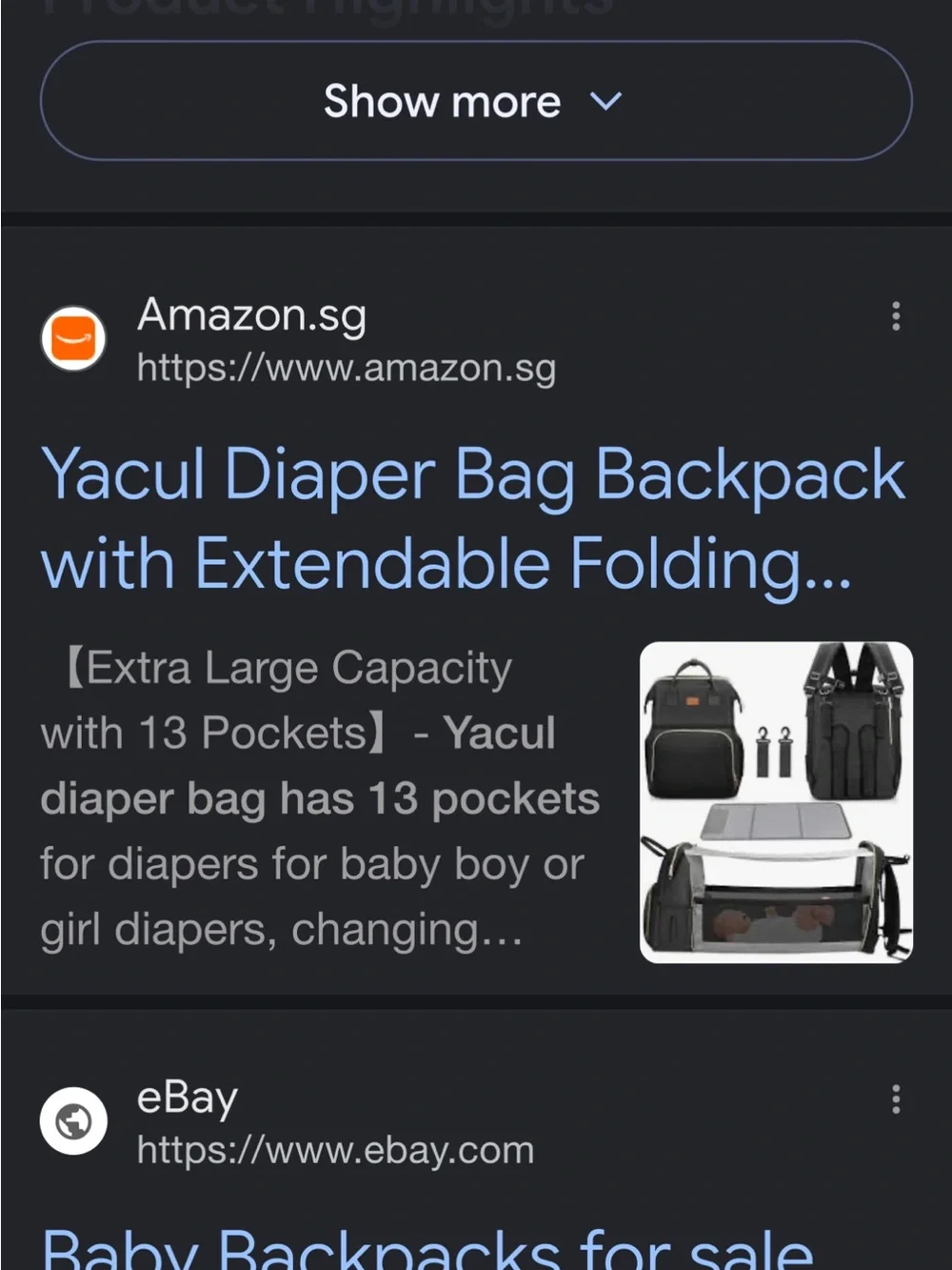 Black Diaper Bag  Backpack - Sleek Everyday Bag